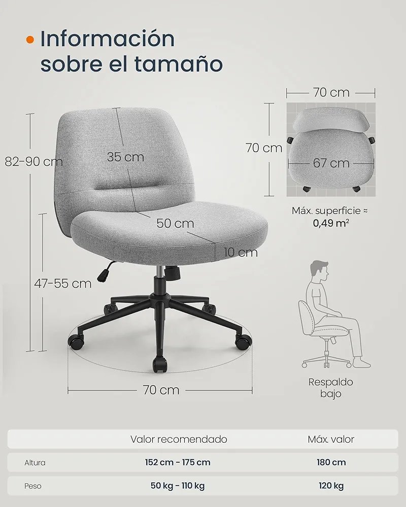 SONGMICS OBG047G01 Silla de Oficina. - Imagen 2