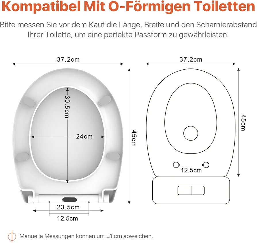 AIMAX Tapa WC Universal, Asiento de Inodoro de Cierre Suave - Imagen 2