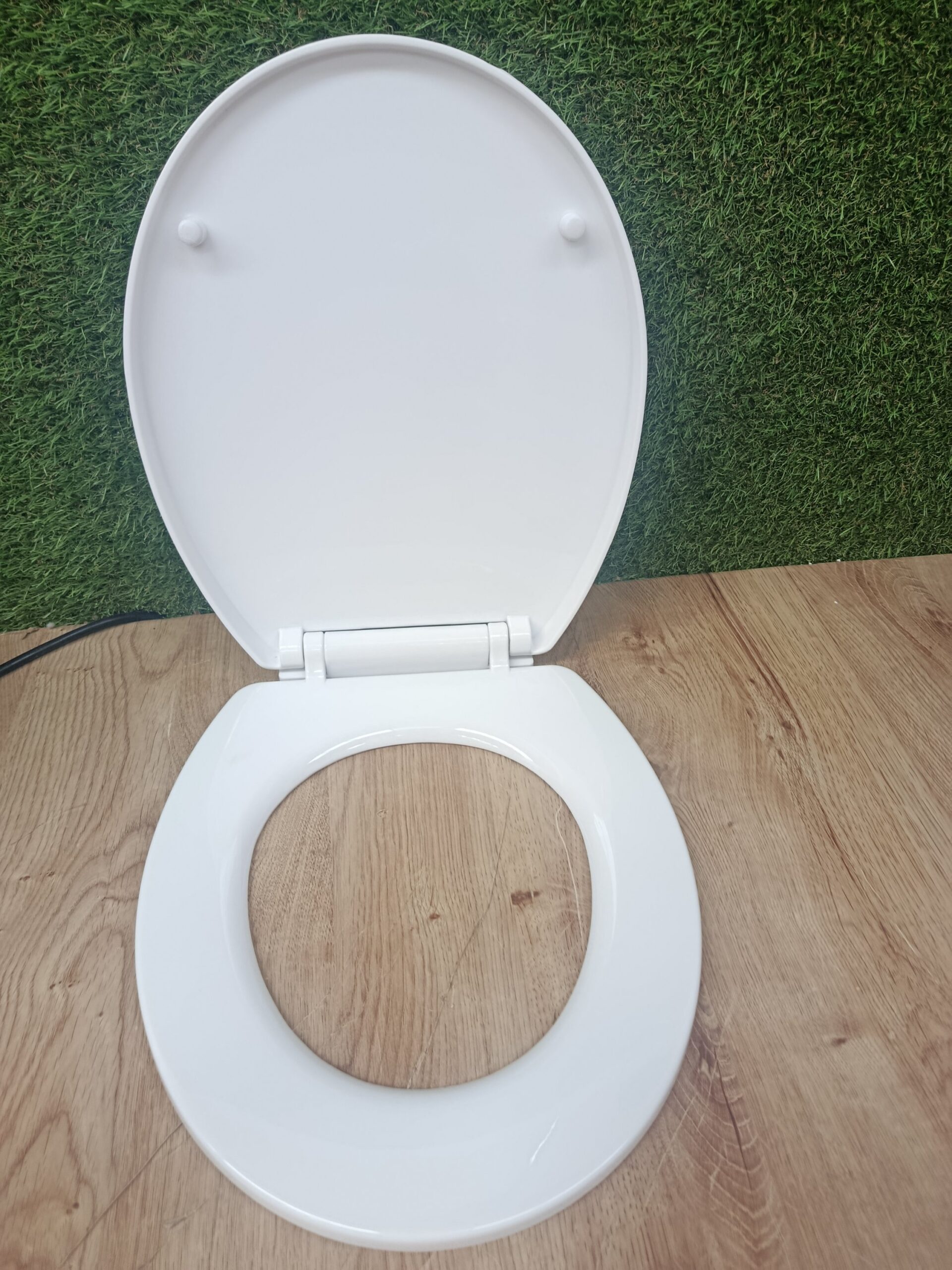 RAM ONLINE Asiento de inodoro de cierre suave blanco - Imagen 4