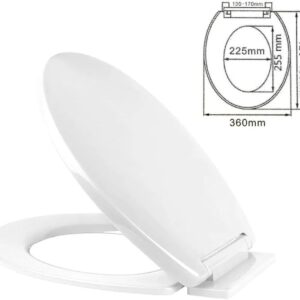RAM ONLINE Asiento de inodoro de cierre suave blanco