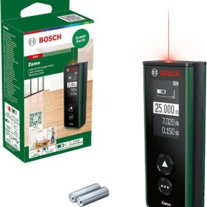 Medidor láser Bosch Zamo de 4.ª generación (medición fácil y precisa hasta 25 m)