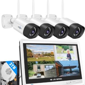 【5MP+3TB】Hiseeu 5MP Kit Camaras de Vigilancia WiFi