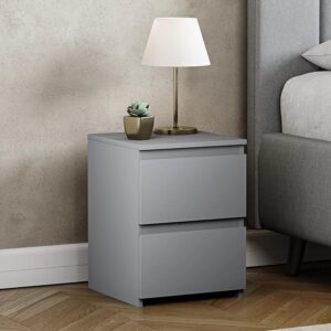 Vida Designs Denver - Mesita de Noche con 2 cajones (Gris).