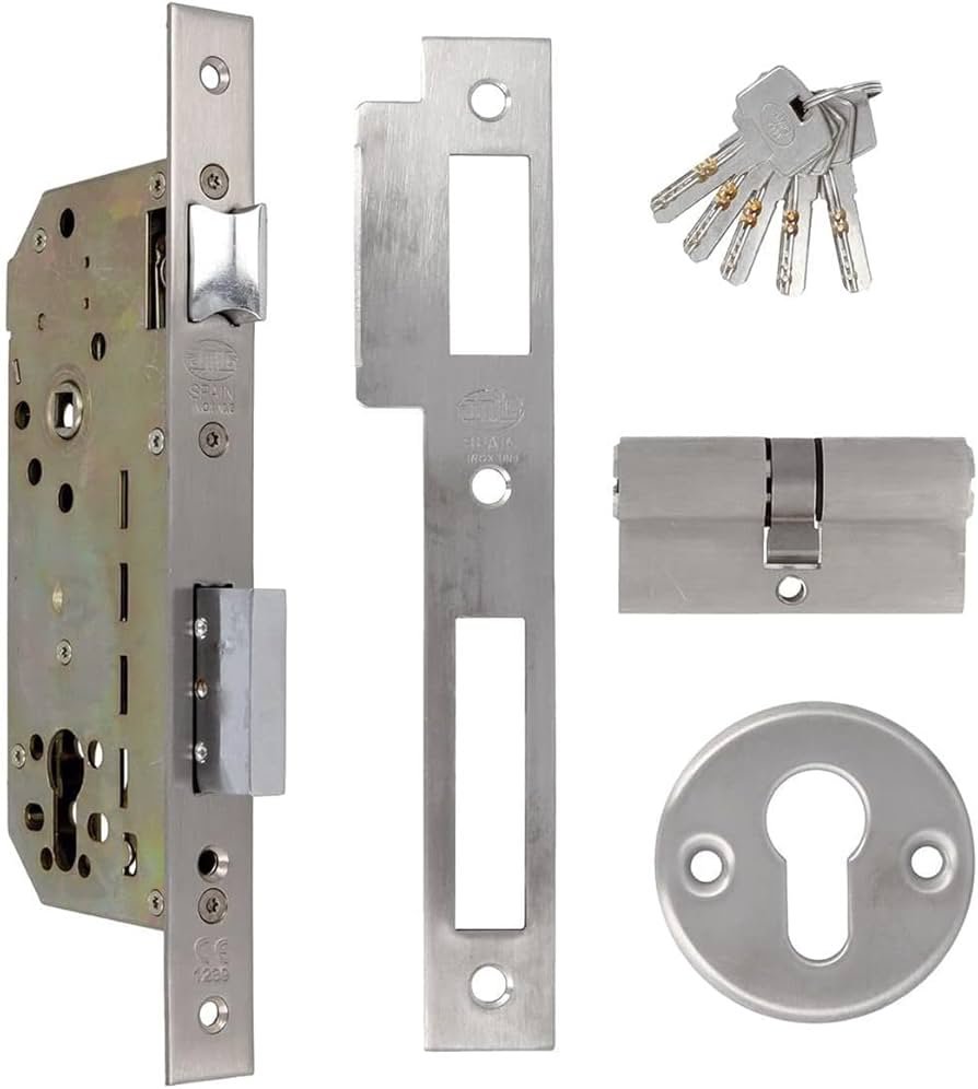 Amig - Cerradura de Embutir con Cilindro de Seguridad y Bocallave