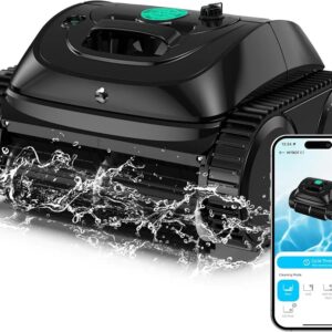WYBOT C1 Robot Limpiafondos Piscina con Planificación Inteligente de Rutas,150 Min, hasta 150㎡(Negro)