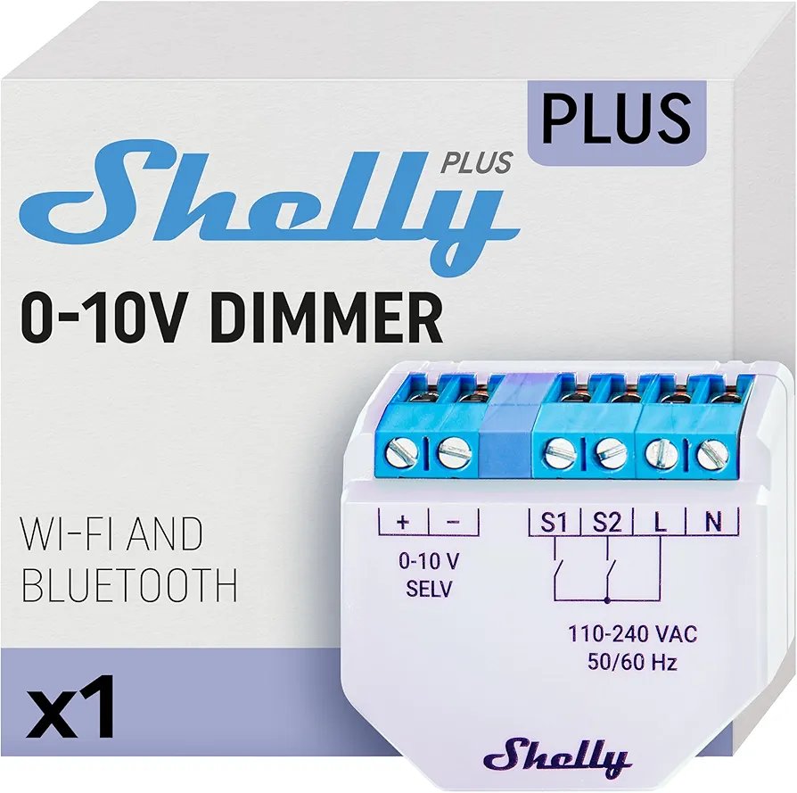 Shelly Plus 0-10V Dimmer - Módulo Regulador de Luz W-Fi & Bluetooth