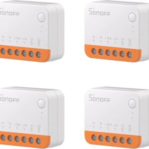 Interruptor WiFi Inteligente de 2 Vías,SONOFF MINIR4 4PCS