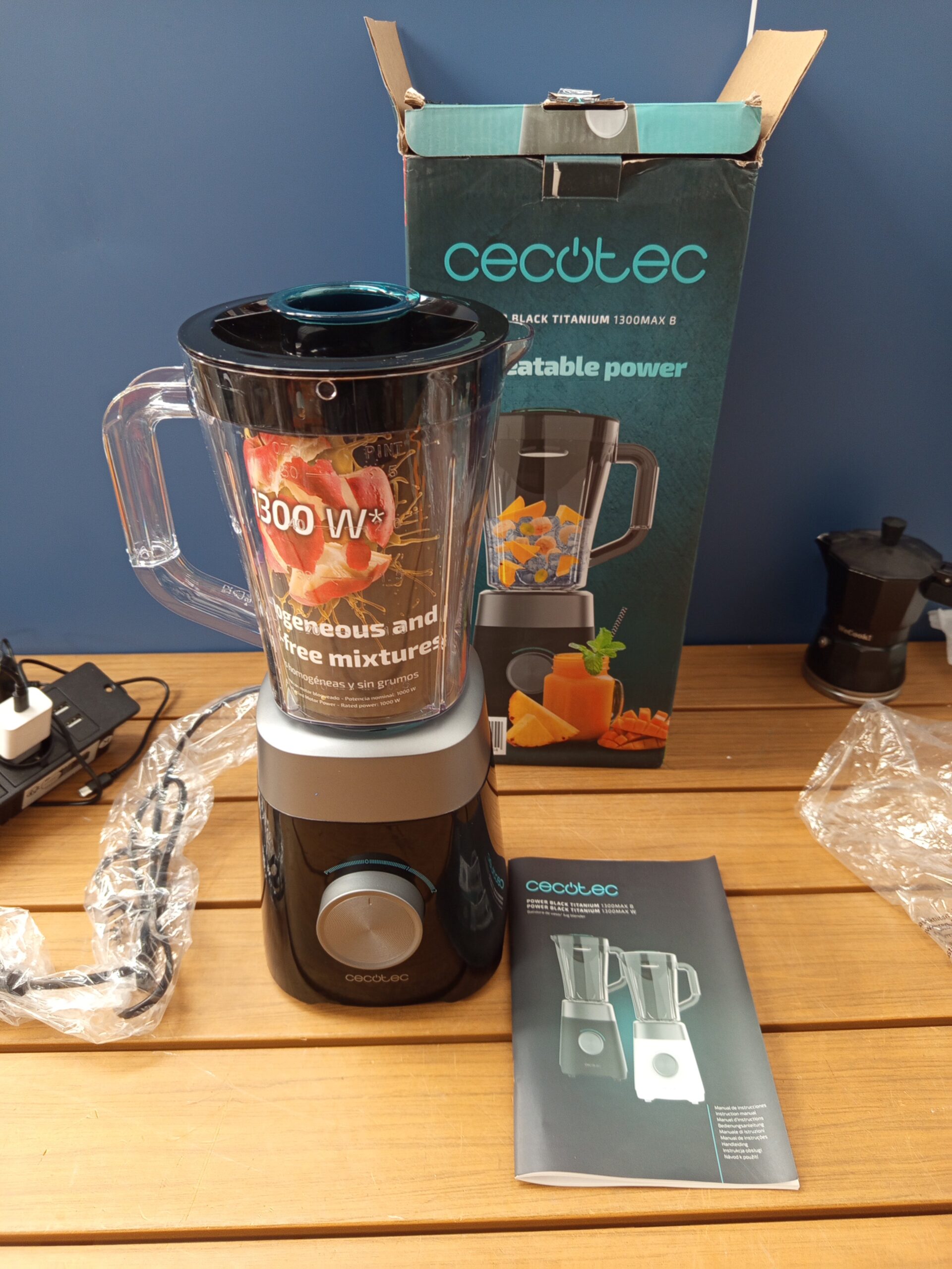 Cecotec Batidora de Vaso Power Black Titanium1300 W, - Imagen 4