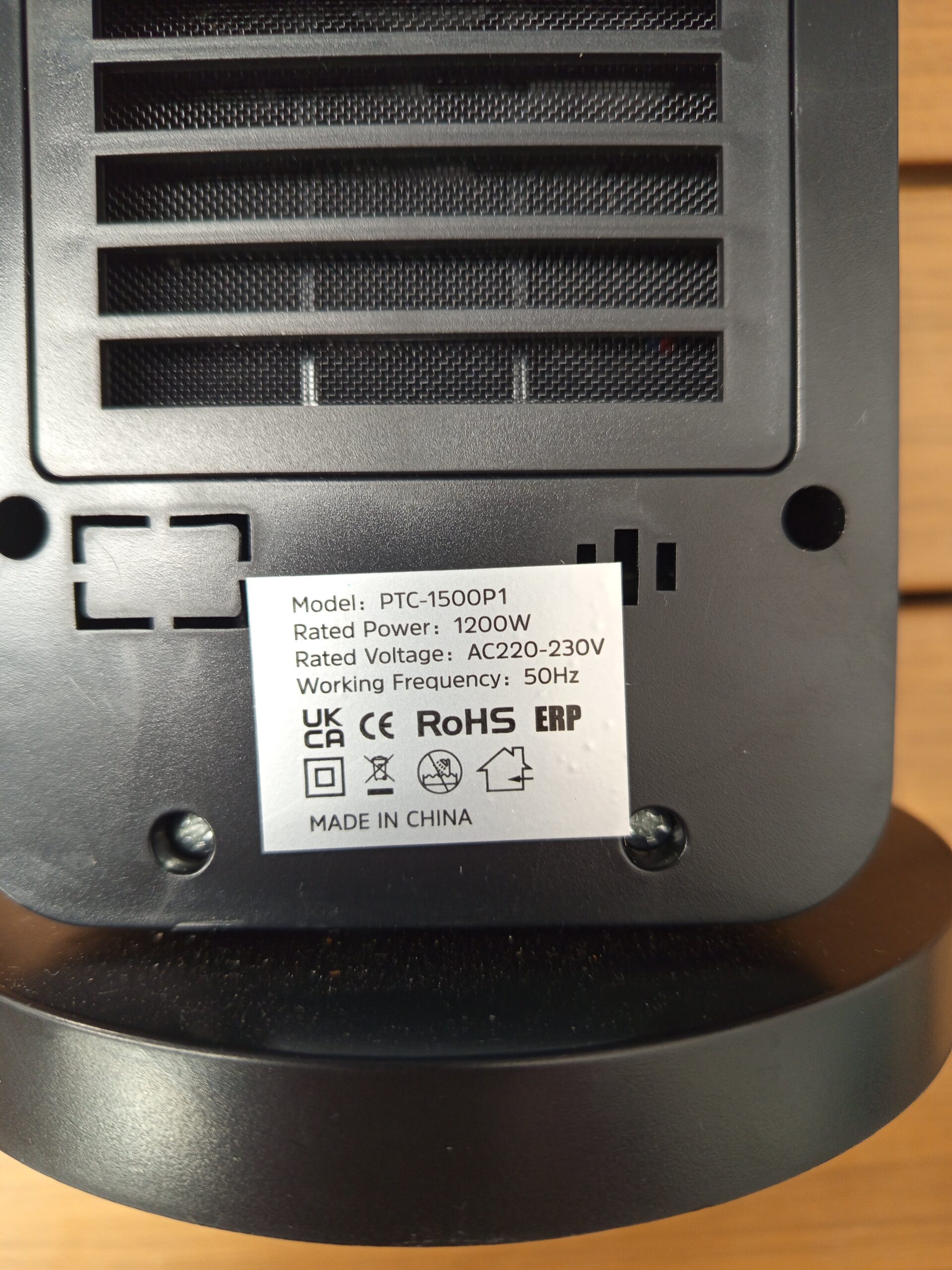 RoHS Calentador de espacios pequeños para uso en interiores 120w. - Imagen 4