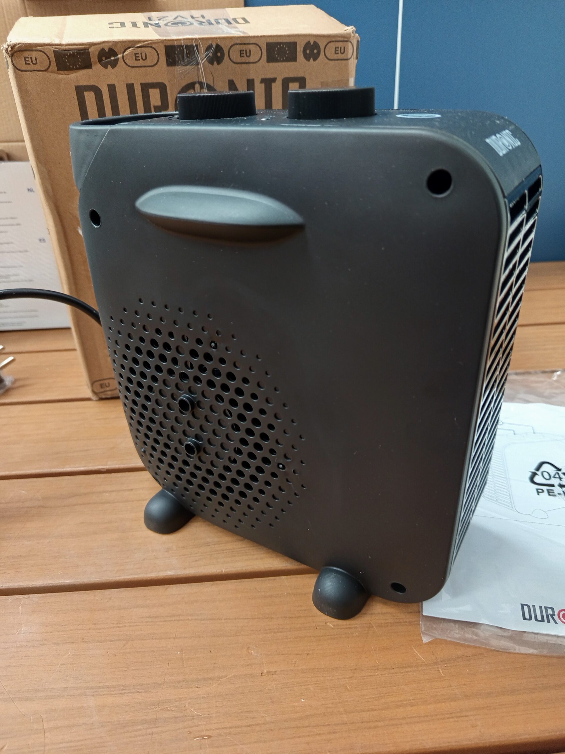 Duronic HV21 Calefactor eléctrico 2000W | Termoventilador 2 Niveles potencia - Imagen 5