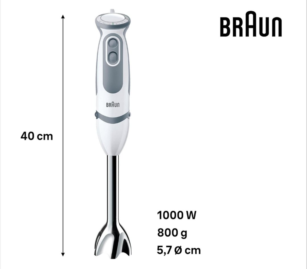Braun Minipimer 5245 Batidora de Mano, 1000 W