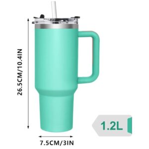 Taza Termo cafe para Llevar, Taza Termica 1200ml con Tapa y Pajitas.