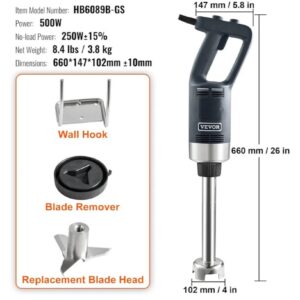 VEVOR Batidora de Mano 500 W 660 mm.