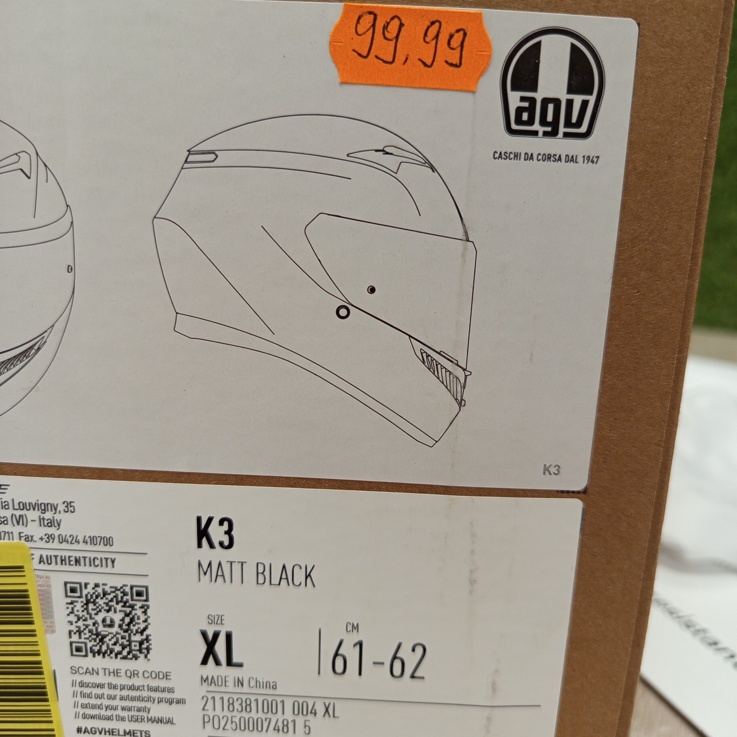Casco Moto Hombre, XL - K3 E2206 MPLK - AGV - Imagen 8