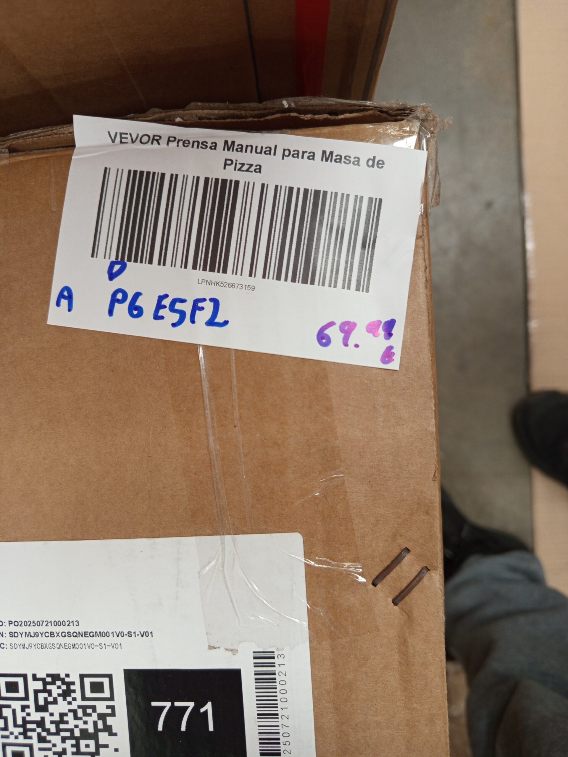 VEVOR Prensa Manual para Masa de Pizza, Placa de 24 cm, - Imagen 8