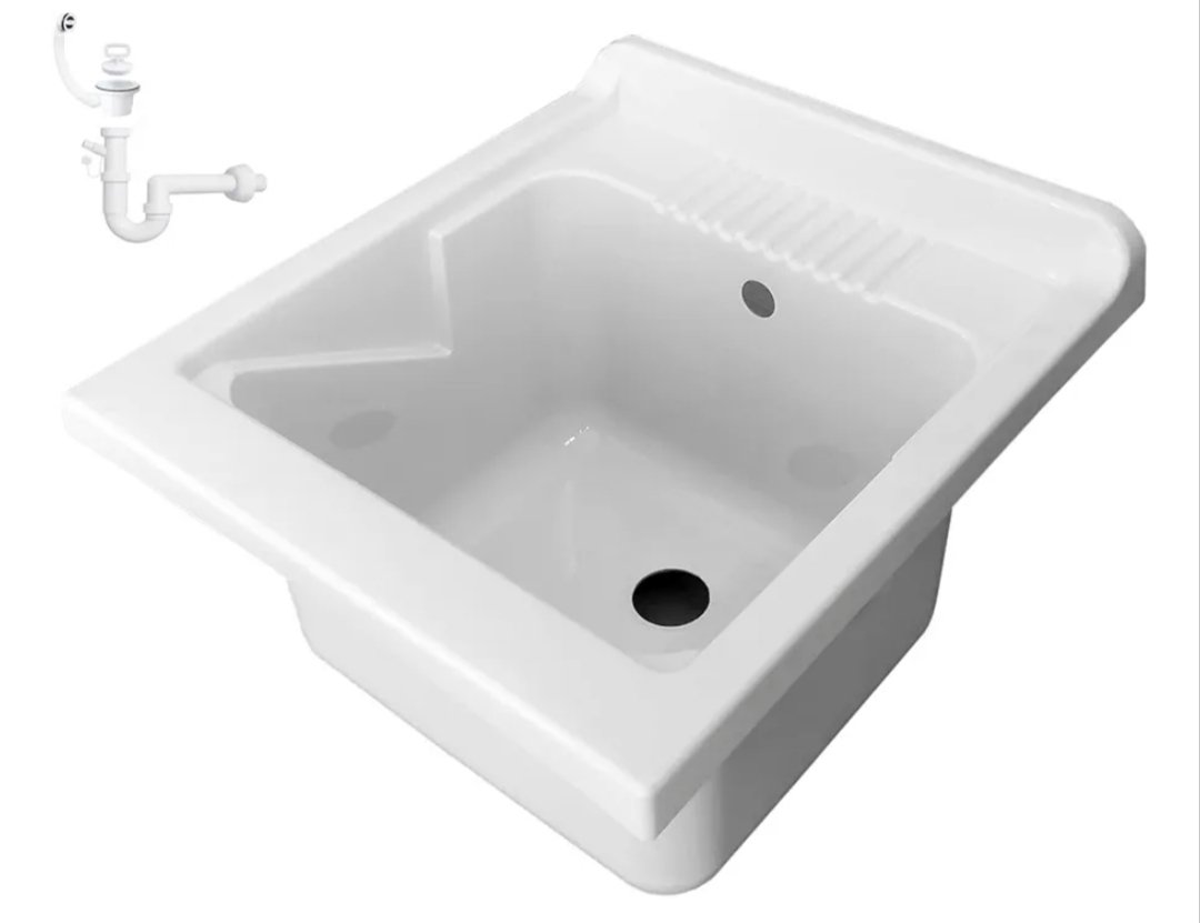 Negrari Lavabo de resina PP 45 x 50 cm