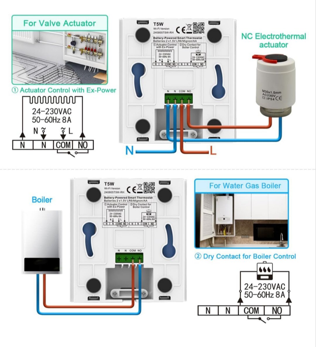 SALCAR - Termostato Conectado WiFi para Caldera - Imagen 2