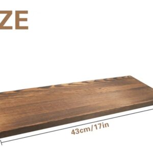 3 piezas Estanterías de Pared de Madera de pino 43x15x1,5 cm