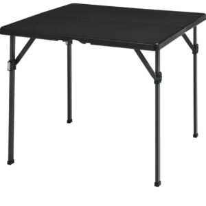 Amazon Basics Mesa de comedor plegable cuadrada con asa de transporte