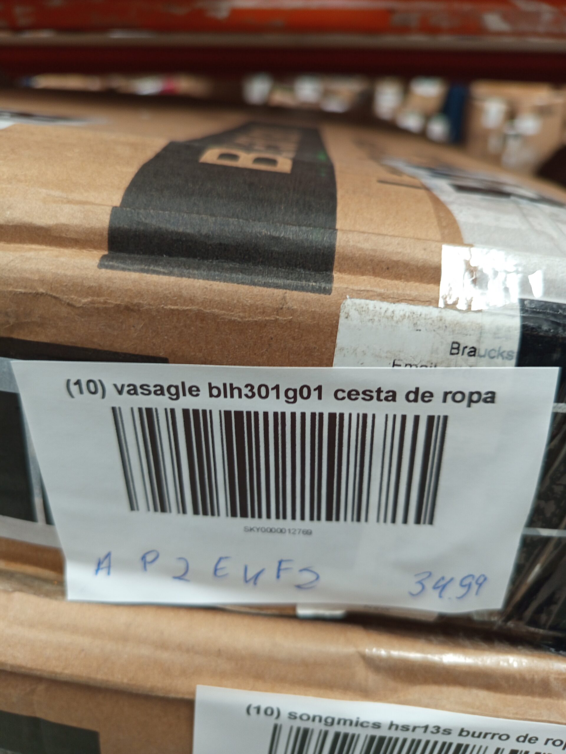 VASAGLE Cesto para Ropa Sucia BLH301G01 - Imagen 7