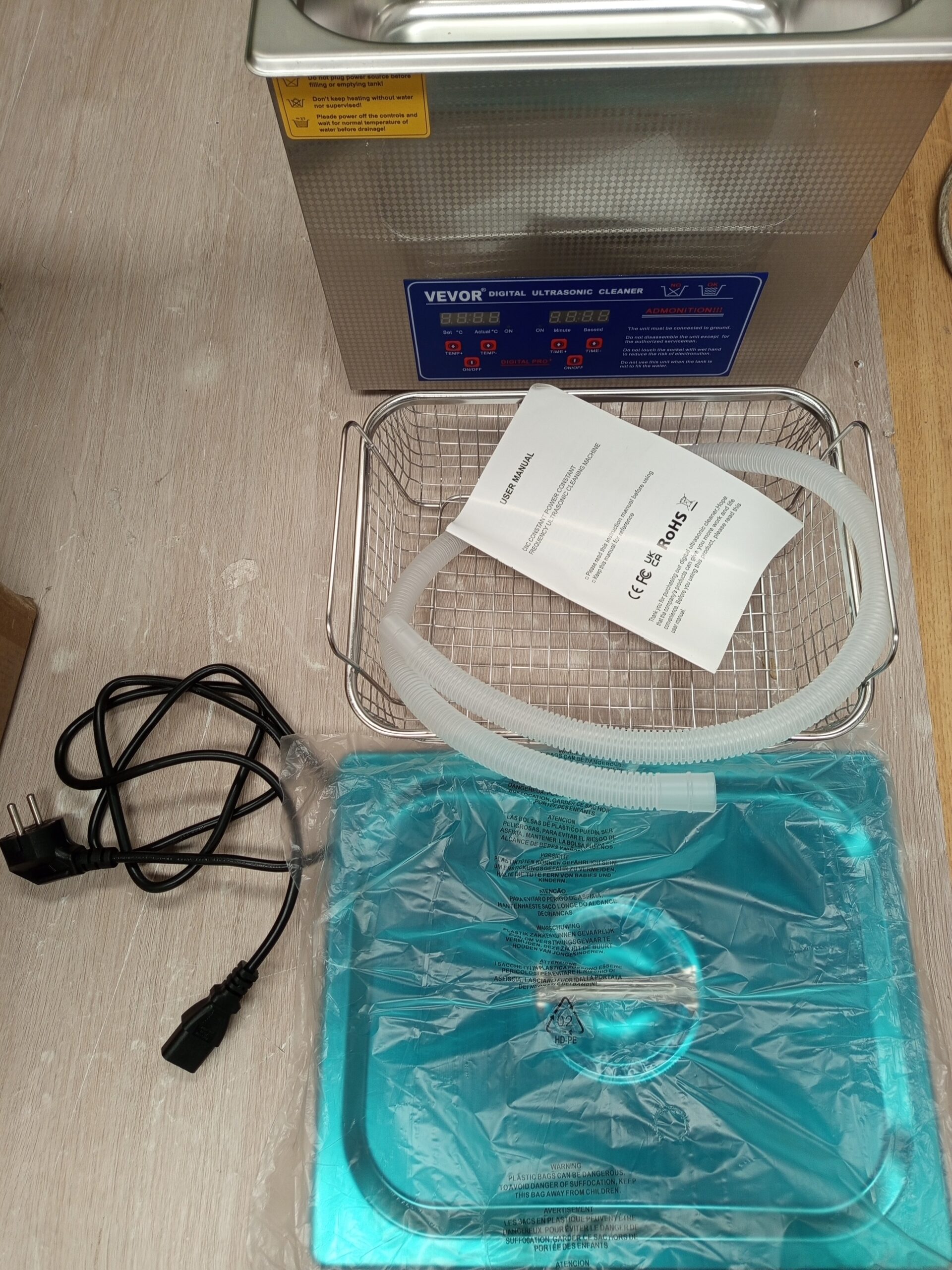 VEVOR Limpiador ultrasónico 10L - Imagen 9