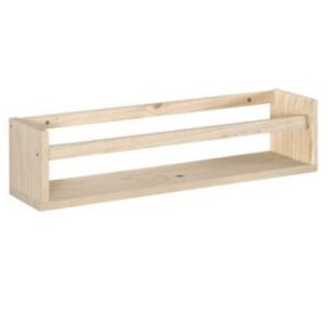 Estantería De Pared En Pino Macizo - L60 X H15 Cm