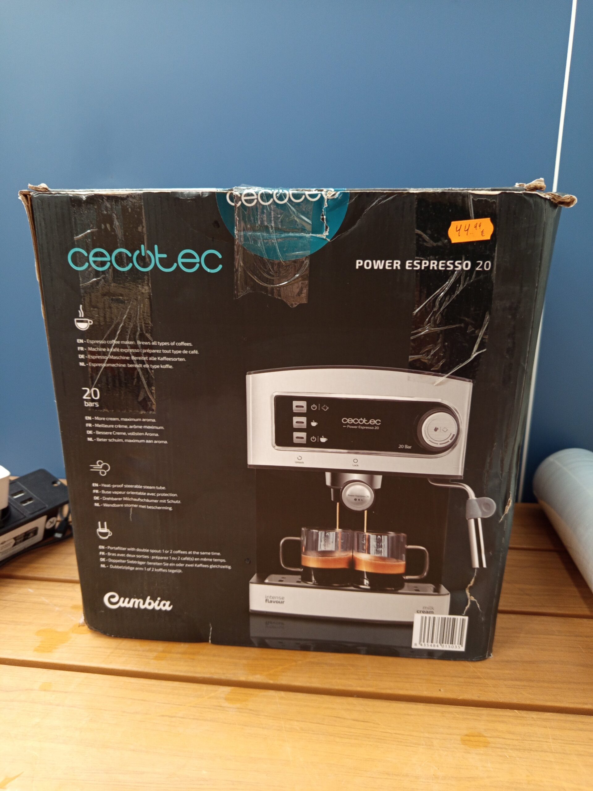 Cecotec Cafetera Express para Espresso y Cappuccino Power Espresso 20. 850W. - Imagen 6