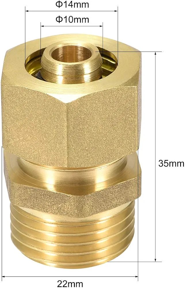 Adaptador de conector - 14 mm - sourcing map - Imagen 2