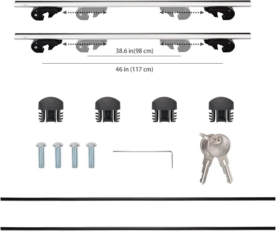 Portaequipajes de techo - rieles cruzados - Amazon Basics - Imagen 2