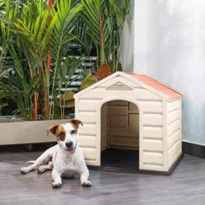 RIMAX, Caseta para perro de polipropileno Kennel Small 61x58.5x68 cm.
