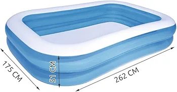 Piscina inflable rectangular 262x175x51cm - Imagen 2