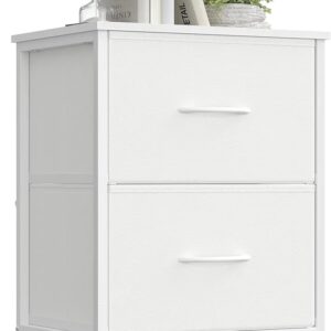 SONGMICS Cómoda, con 2 Cajones para Dormitorio, LGS312WH01