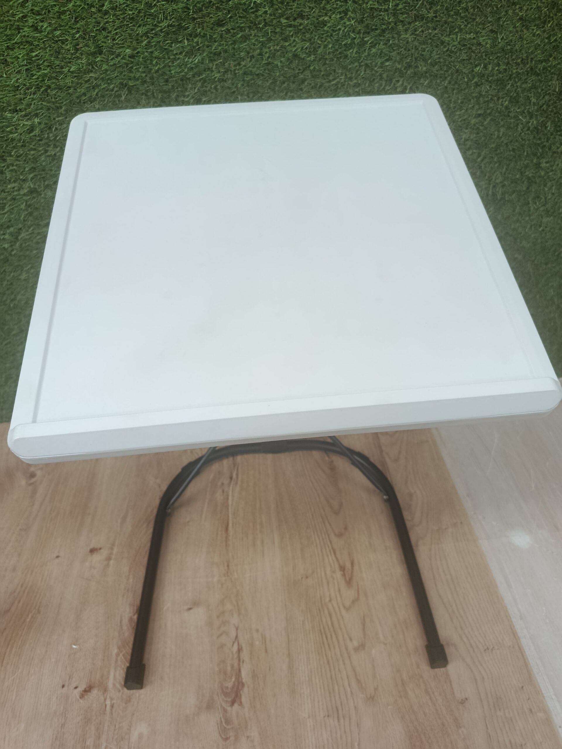 KITHOME - Mesa Plegable Auxiliar con Altura Ajustable, Blanco - Imagen 4