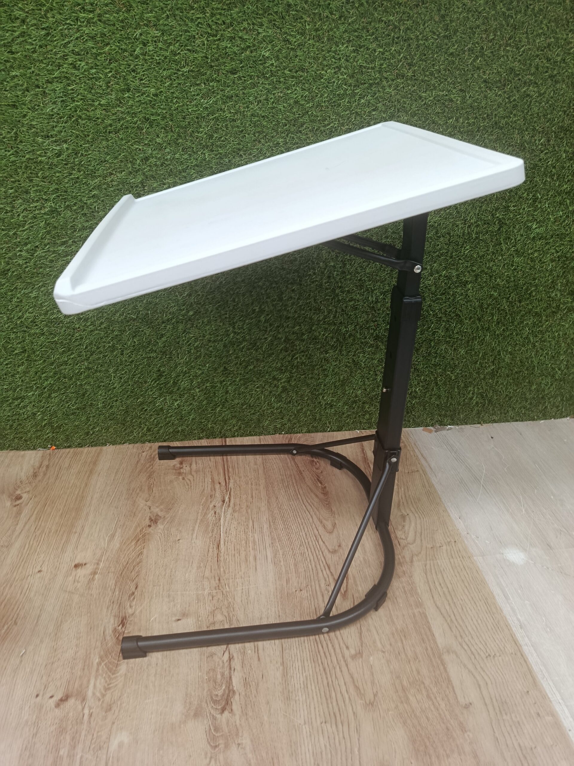KITHOME - Mesa Plegable Auxiliar con Altura Ajustable, Blanco - Imagen 6