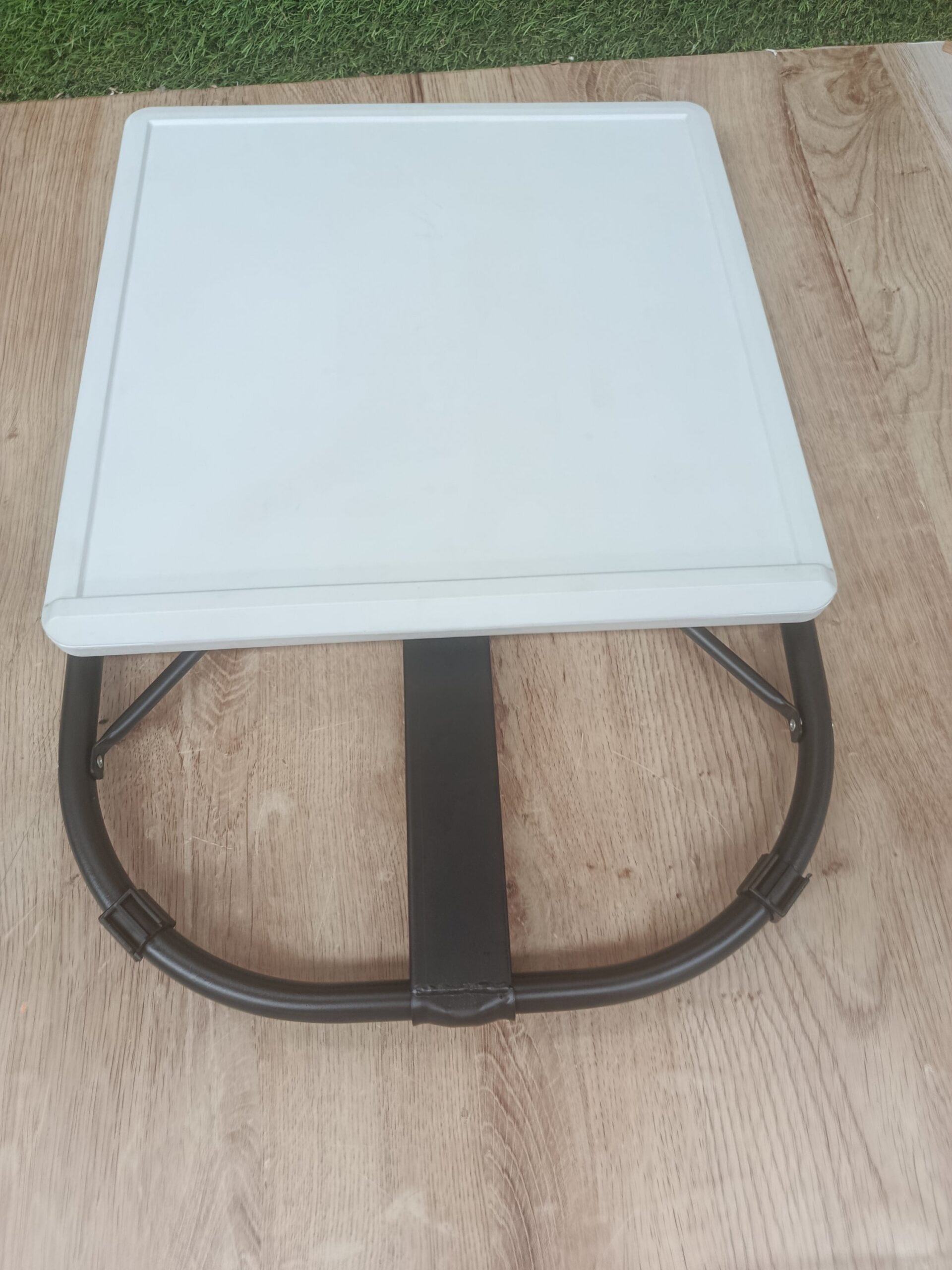 KITHOME - Mesa Plegable Auxiliar con Altura Ajustable, Blanco - Imagen 5