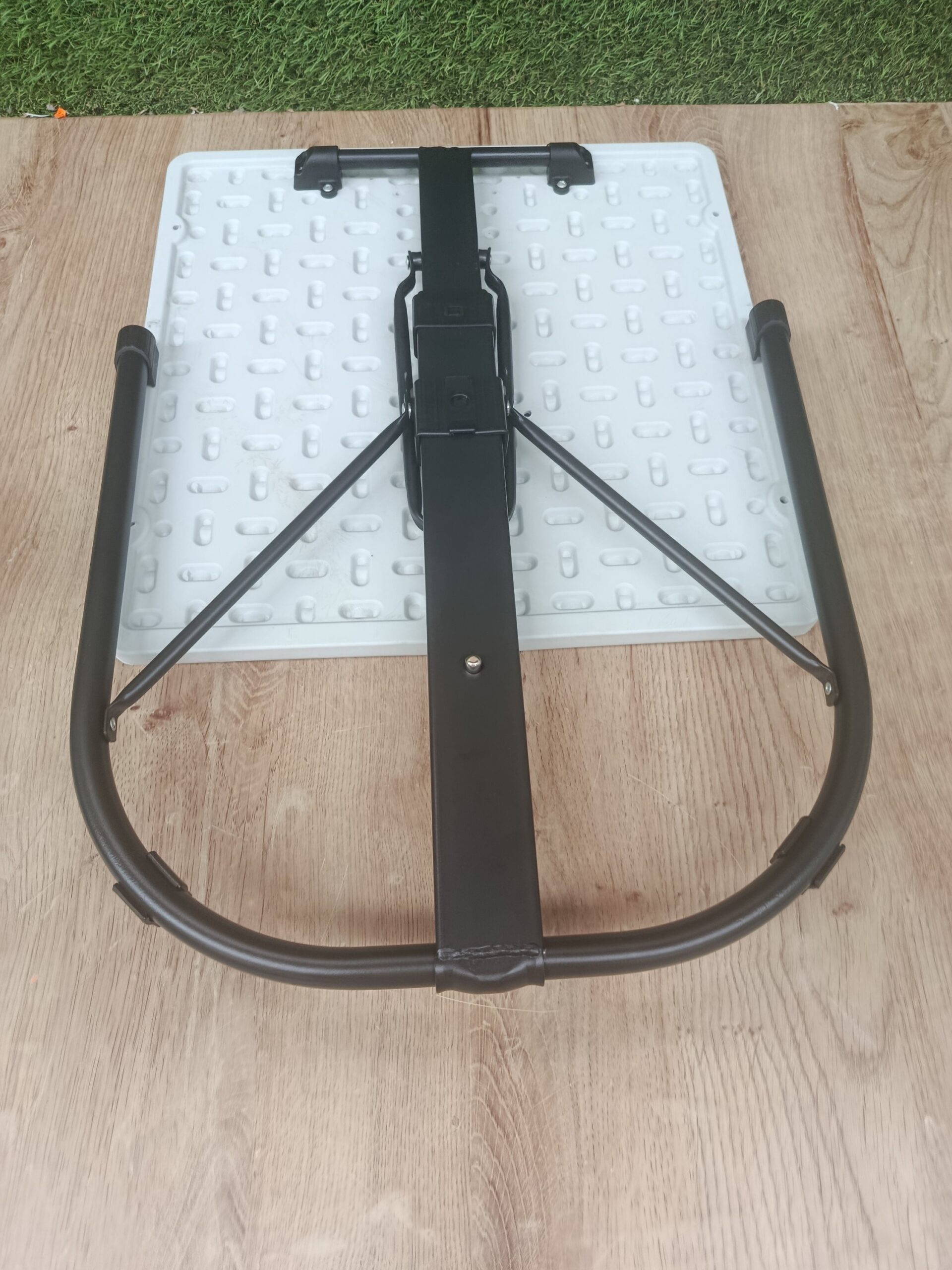 KITHOME - Mesa Plegable Auxiliar con Altura Ajustable, Blanco - Imagen 8