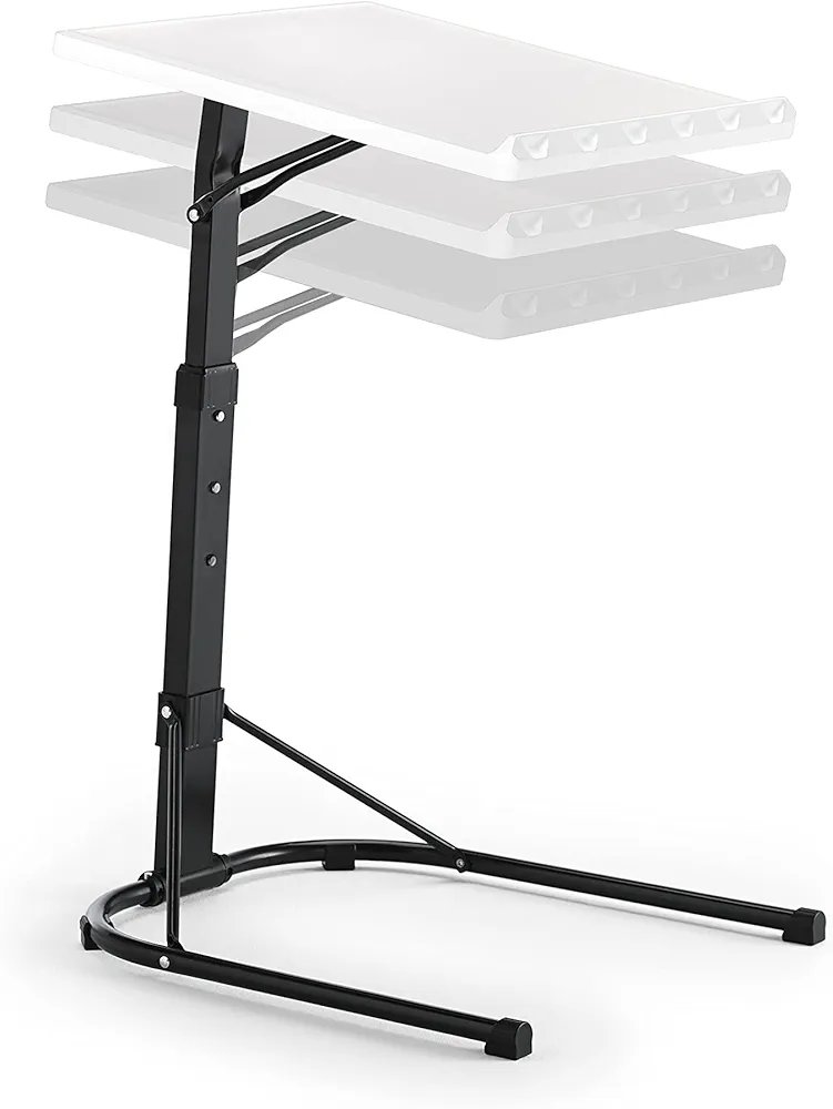 KITHOME - Mesa Plegable Auxiliar con Altura Ajustable, Blanco - Imagen 2