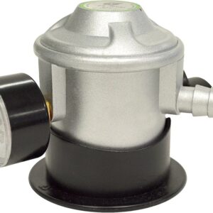 S&M 322020 – Regulador de gas butano con llave de apertura/cierre y manómetro
