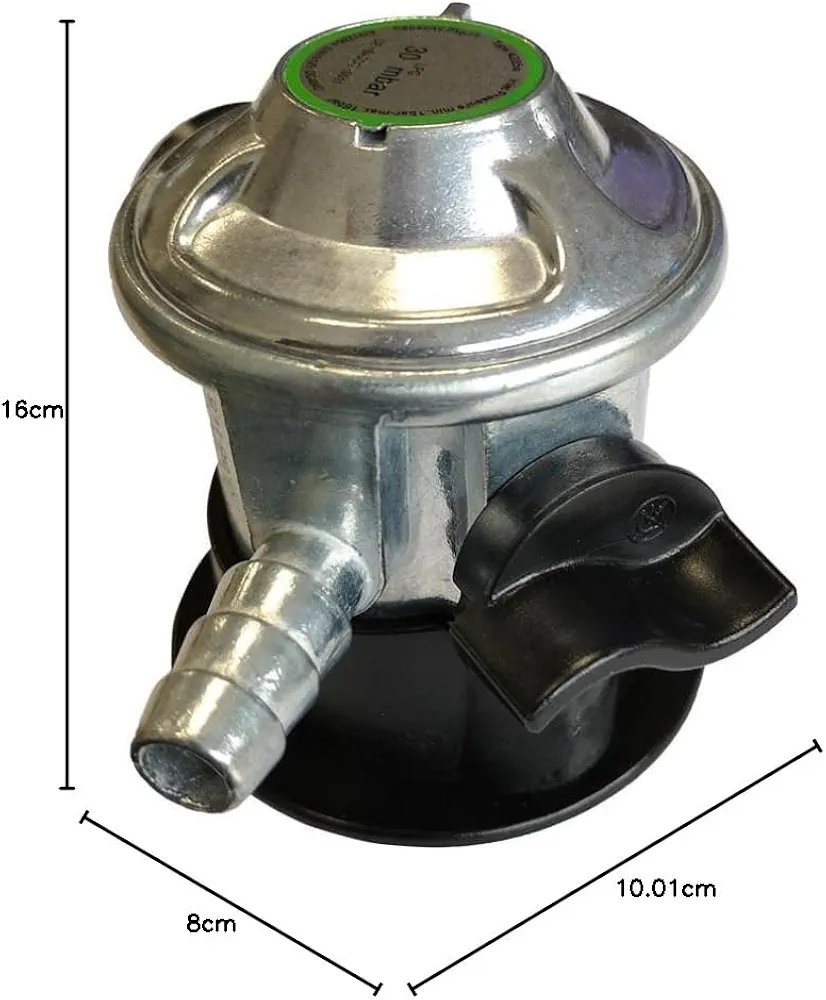 S&M 322020 – Regulador de gas butano con llave de apertura/cierre y manómetro - Imagen 2