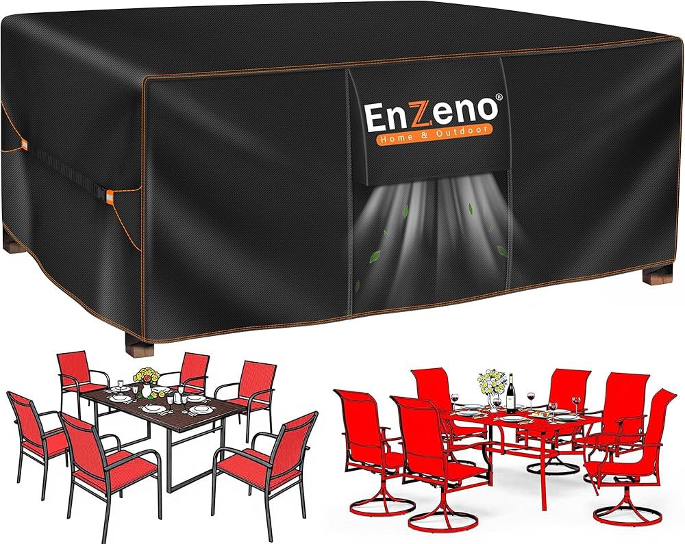 Enzeno Funda Mesa Exterior Impermeable, 165x105x70cm.