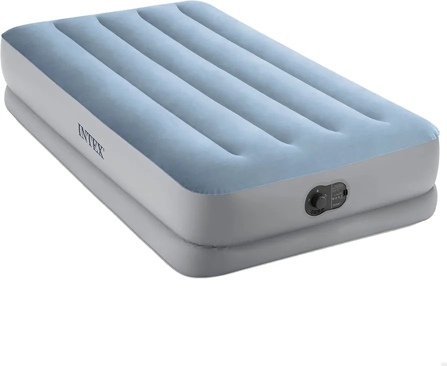 Intex 64157 Colchón Hinchable Individual, con Bomba Eléctrica USB Integrada