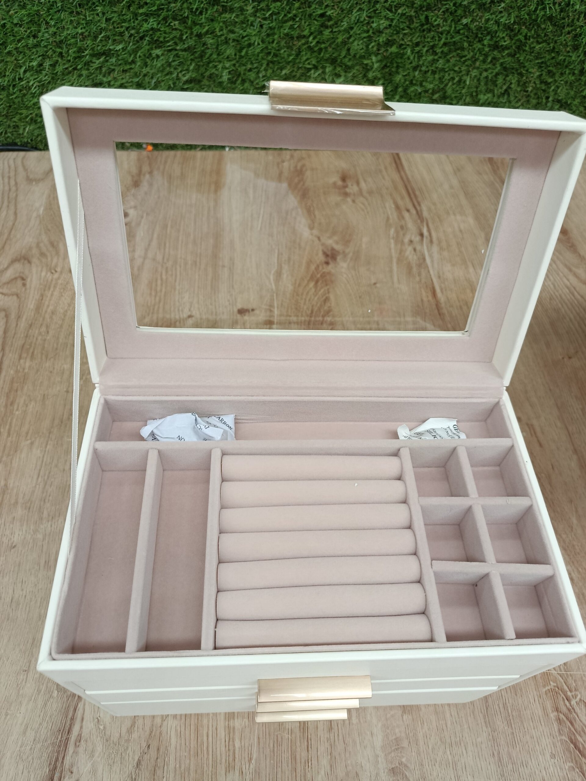 SONGMICS JBC161W01 CAJA DE JOYAS, BLANCO - Imagen 4