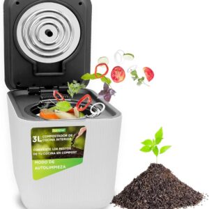 NutriChef compostador electrico, 3 litros, Ideal para cocinas