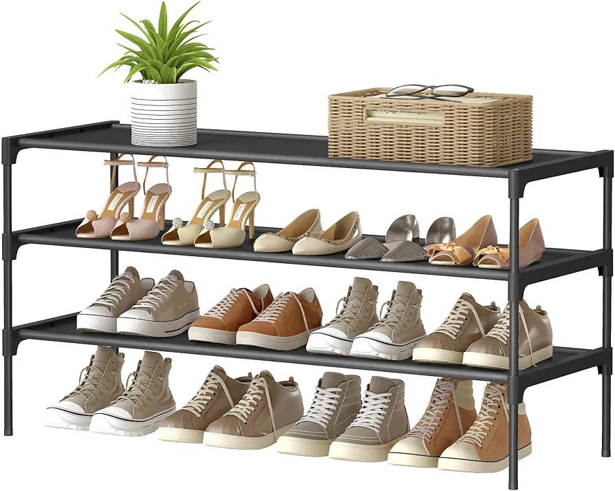 SONGMICS Zapatero de 3 Niveles, Estantería de Zapatos