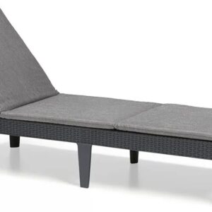 Keter Jaipur-Tumbona de Jardín Plegable, Color Gris