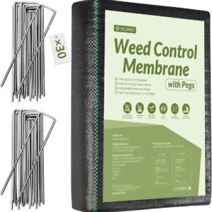 Tela de mantillo Velway de 1x10 m con 30 estacas