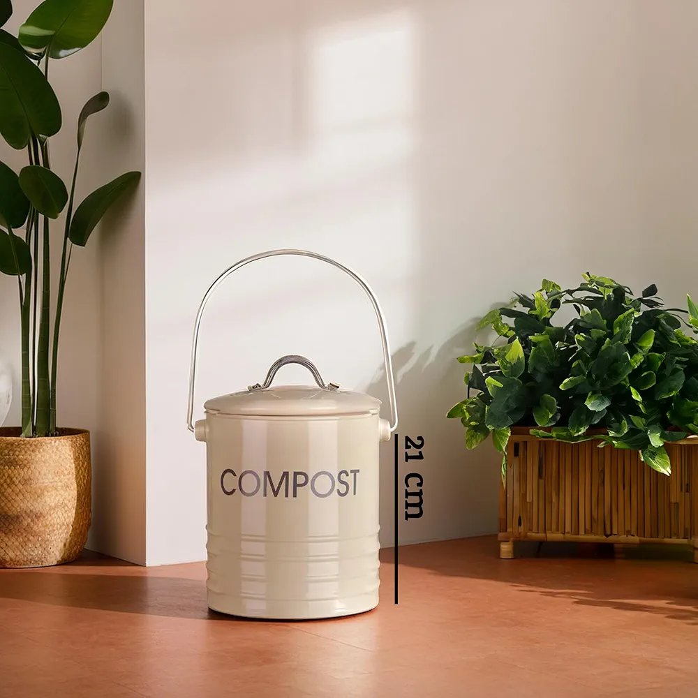 Premier Housewares - Cubo de Basura para abono con asa - Imagen 2