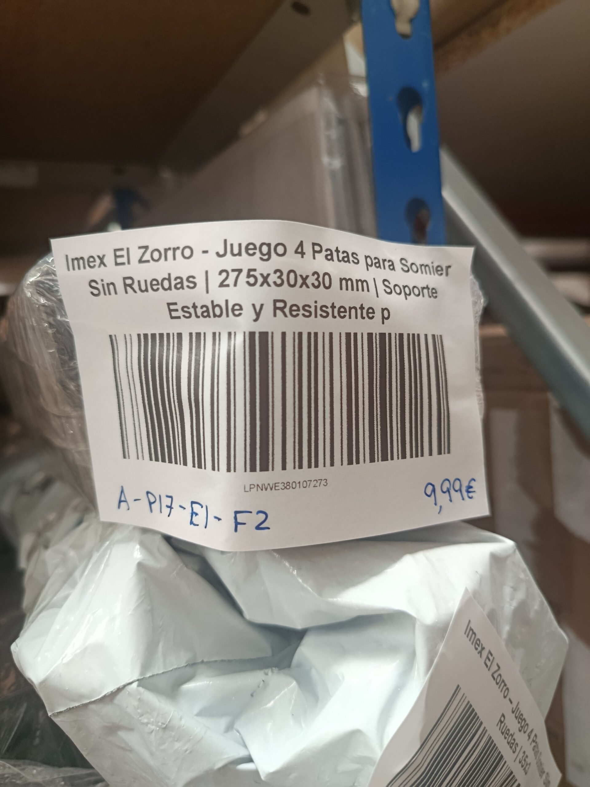 Imex El Zorro - Juego 4 Patas para Somier Sin Ruedas | 275x30x30 mm - Imagen 7