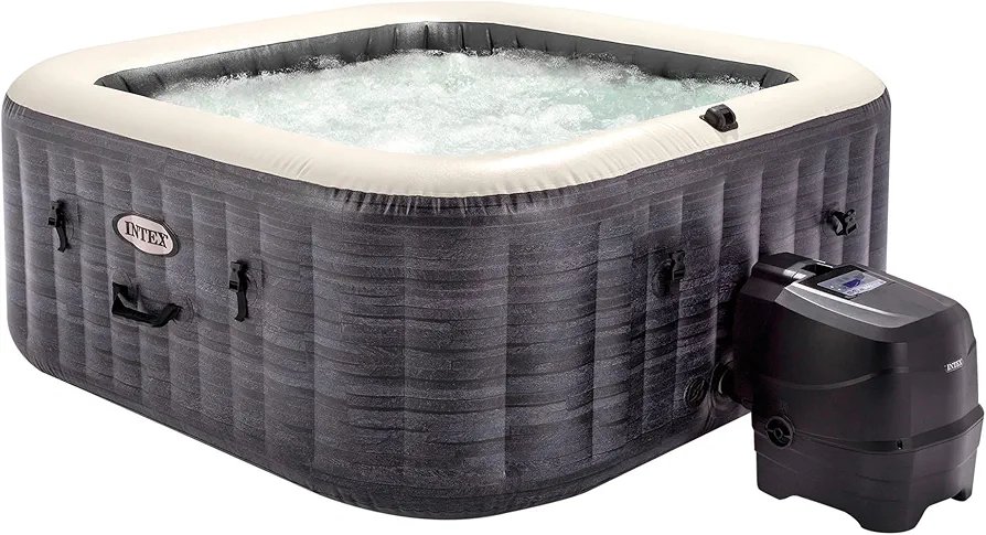 Intex Spa hinchable cuadrado Greystone Deluxe 4 personas