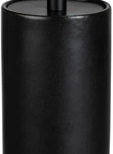 WENKO Set para inodoro de cerámica Casoli, color negro